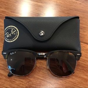 Ray Ban Clubmaster Folding Polarized Sunglasses